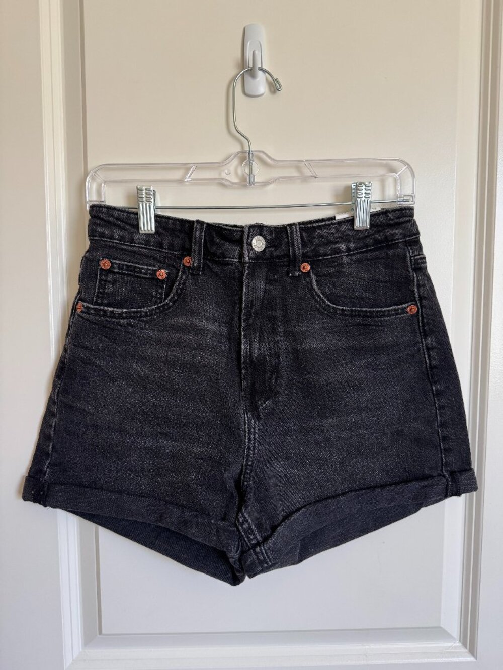 Black High Rise Denim Shorts - NWT